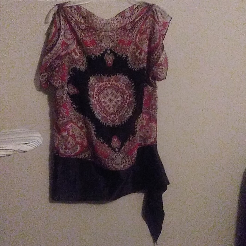 Heart Soul Sheer Multi-color Blouse